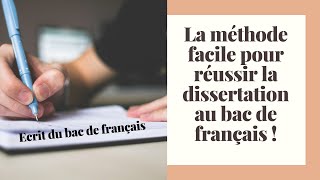 Découvre la méthode facile de la dissertation au bac de français accompagnée dexemples concrets [upl. by Calysta]