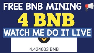 Mine 1 BNB Daily for Free wth this Free BNB Site Free BNB Site [upl. by Dnyletak]