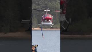 Bell 212 Helicopter  Snorkel Water Pickup  Wildfire Fighting short video😱😱😱😳 viral video block [upl. by Otilesoj397]