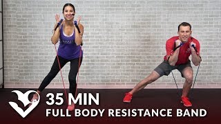 35 Min Full Body Resistance Band Workout for Women amp Men  Elastic Exercise Band Workouts Training [upl. by Alarise]