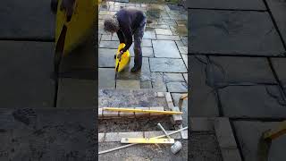 Pouring Flowpoint Smooth Grout Into Paving Joints [upl. by Akkimat]