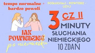 10 zdań po niemiecku do słuchania i powtarzania na głos  Fiszki do wydruku w opisie [upl. by Enelram]