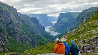 Western Brook Pond Fjord Gros Morne National Park Newfoundland and Labrador [upl. by Annodas]