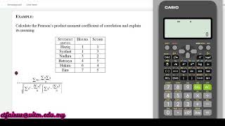 Pearsons Correlation Coefficient using Calculator CASIO fx 570ES991 ES PLUS 2ND EDITION [upl. by Newo]