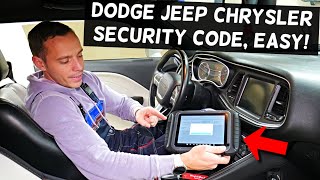 WHERE TO FIND PIN CODE SECURITY CODE ON DODGE JEEP CHRYSLER RAM CHARGER DURANGO WRANGLER CHEROKEE [upl. by Baum]