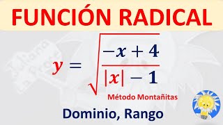 👩‍🏫 Dominio Rango FUNCIÓN RADICAL  RACIONAL con VALOR ABSOLUTO  Juliana la Profe [upl. by Schapira]