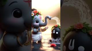 Ganpati bappa morya 🙏 trending song  viral videos  shorts feed  youtube search  cute [upl. by Miof Mela]