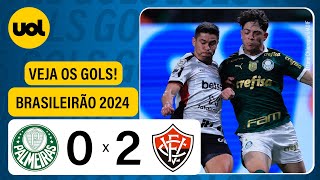 PALMEIRAS 0 X 2 VITÓRIA  CAMPEONATO BRASILEIRO 2024 VEJA OS GOLS [upl. by Erotavlas]