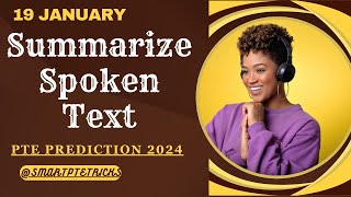 PTE Summarize Spoken Text  January 2024 Tips and Template [upl. by Clayborne]