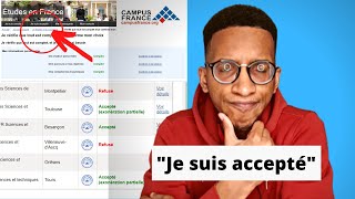 Comment remplir la partie je suis accepté  faire le choix définitif Campus France Elhadji Ibrahima [upl. by Dronel937]