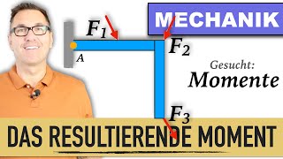 Resultierende Momente Position der Einzelmomente  Stützträger  Momentensatz [upl. by Helve]