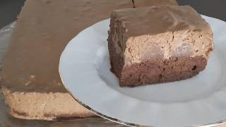 Mousse au ChokolatKuchen mit eingelegten Birnen eine einfache schnelle und sehr leckere Version [upl. by Eicnarf340]