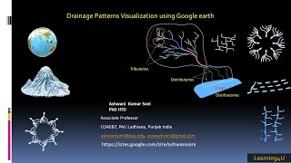 What is drainage basin I Drainage patterns visualization using Google earth  Watershed  Catchment [upl. by Pollitt]