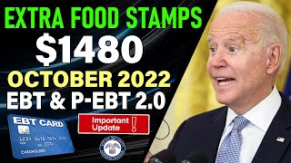 Extra SNAP EBT Food Stamps  OCTOBER 1ST  PEBT Maximum Benefits 20  Emergency Allotments [upl. by Oek]