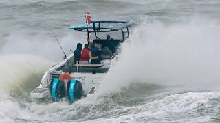 📛 ATTENTION OCÉAN DÉCHAÎNÉ À CAPBRETON FORTS COURANTS SENSATIONS GARANTIES POUR LES BATEAUX 🌊👀 [upl. by Deer]