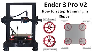 Ender 3 Pro V2 How to Setup Screw Tilt Calculate aka Tramming in Klipper [upl. by Fidellas17]