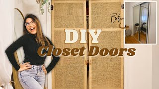 DIY BOHEMIAN CLOSET DOORS  BEDROOM MAKEOVER PART 1 [upl. by Carmon]