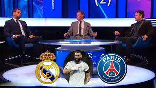 Real Madrid vs PSG 3132 Karim Benzema Hattrick🔥 Rio Ferdinand And Michael Owen Crazy Reaction [upl. by Jecho]