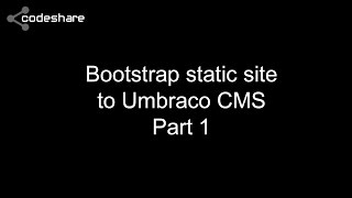 How to build a site with Umbraco  Part 1  Getting Started [upl. by Pelmas]