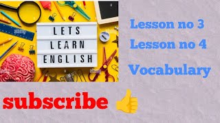 English Lesson no 3 and 4  Khan brothers and sisters [upl. by Akimert907]