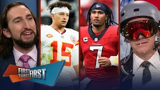 Patrick Mahomes tops Mahomes Mountain Dak’s MVP bid Stroud 2nd best QB  NFL  FIRST THINGS FIRST [upl. by Michaela]