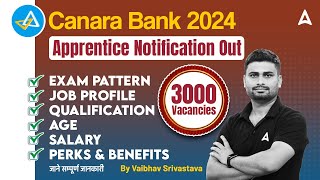 Canara Bank Recruitment 2024  Canara Bank Apprentice Notification Out  Canara Bank Apprentice [upl. by Auka286]