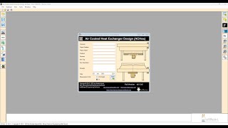 Air cooled heat exchanger design software v210  interface demonstration video [upl. by Rebel]