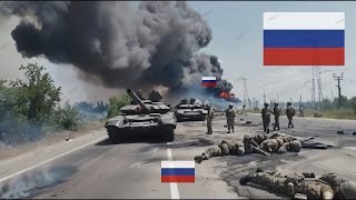 Terrifying Moment How the Russian T90M Tank was destroyed by the M1 ABRAMS Tank in Ukraine Territo [upl. by Boehike]