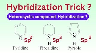 Hybridization Trick  Hybridization of Heterocyclic Compounds [upl. by Xuaeb]