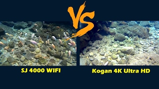 Test Underwater SJ 4000 VS Kogan 4K Ultra HD [upl. by Eilzel]