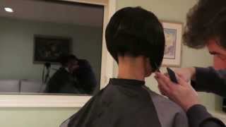 New Year Angled Bob Haircut and Buzzed Nape [upl. by Kynthia]