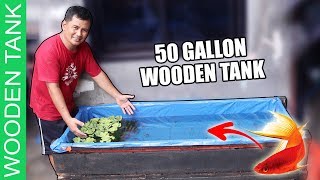 12 DIY steps  BUILDING WOODEN TANK FOR LIVE BEARER FISHES  STEP BY STEP TUTORIAL [upl. by Chiang741]