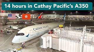 TRIP REPORT  Cathay Pacific Economy  San Francisco to Hong Kong  Airbus A350900 [upl. by Aliwt305]