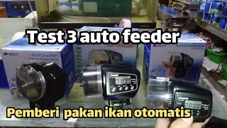 Test 3 auto feeder Resun AF2003AF2005DAF2009D pemberi pakan ikan otomatisreview [upl. by Sheedy900]