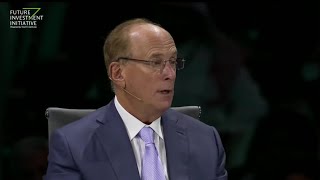 BlackRock CEO Fink US Won’t See Hard or Soft Landing in 2024 [upl. by Sueddaht163]