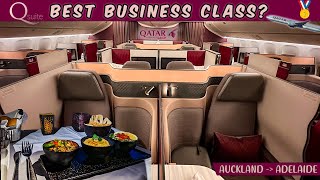 Qatar Airways QSuite  Flying the worlds best business class  Auckland to Adelaide [upl. by Phillada]