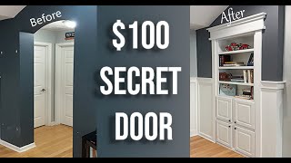 DIY Hidden Bookcase Door  Murphy door build [upl. by Winstonn]