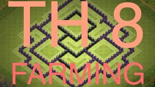 EPIC TH 8 Farming base  Clash of Clans [upl. by Guido]