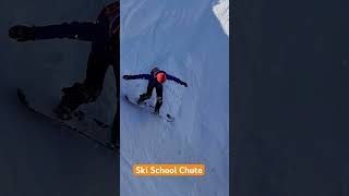 Ski School Chute l Kirkwood Ski Resort cliffjumping snowboarding kirkwood [upl. by Jeritah]