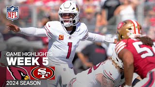 Arizona Cardinals vs San Francisco 49ers Game Highlights  NFL 2024 Season Week 5 [upl. by Isidoro306]