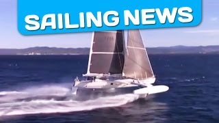 Hydrofoil world speed record 5136 knots by Hydroptere in Hyeres [upl. by Yl]