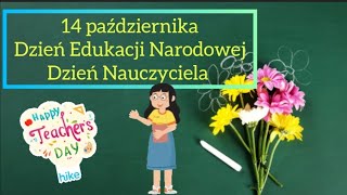 DZIEŃ NAUCZYCIELA  Dzień Edukacji Narodowej prezentacja dla przedszkolaków [upl. by Nyhagen]