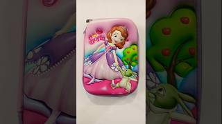 Princess sofia jumbo pencil box with filling stationery stationery schoolsupplies cutestationary [upl. by Leirda186]