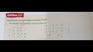 Tutorial MATRIKS kelas 11 Menghitung operasi Matriks  Matematika SMA [upl. by Cleasta]