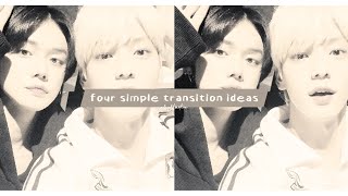 four simple transition ideas  alight motion pt 1 [upl. by Eimmis]