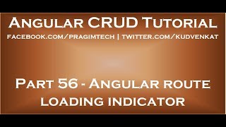 Angular route loading indicator [upl. by Orozco503]