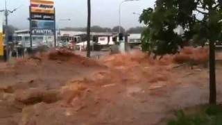 Rodeo being washed away during the Toowoomba Floods [upl. by Ilanos]