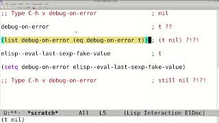 Emacss Comedy Of DebugOnError [upl. by Anetsirhc]