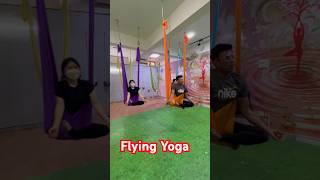 Aerial yoga pose  Flying Yoga For beginners  yogi pose in the air  aerial yoga Girls batch [upl. by Grubb]