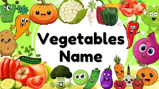 Vegetables Name for Kids  Vegetables name in English amp Hindi with Picture amp Video vegetables [upl. by Anerb]